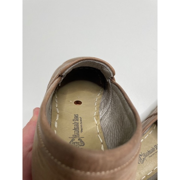 Handmade Leather Loafers Womens Slip On Comfort Shoes Brown Casual Size 8.5 - Picture 9 of 12